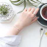 925 Silver Snake Chain Bracelet for Women Girls 16.5cm+3.5cm