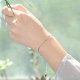 925 Silver Snake Chain Bracelet for Women Girls 16.5cm+3.5cm