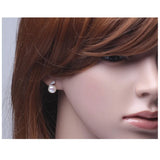 925 Silver Stud Earring With AAAA Freshwater Pearl Classic Style Fine Jewelry