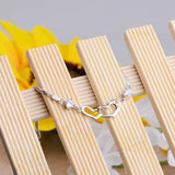 925 Sterling Silver Crystal Bracelets for Women Girls 16cm+3.5cm