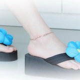 925 Sterling Silver Matte Beads Anklet for Women Girls 22cm+5cm