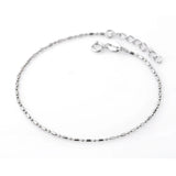 925 Silver Bracelet Anklet Chain 7in with Extender Charm Pendant