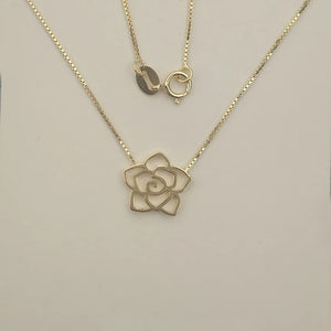 925 Sterling Silver Flower Charm Pendant Necklace for Women 18" Chain