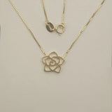 925 Sterling Silver Flower Charm Pendant Necklace for Women 18" Chain