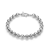 925 Silver Buddha Beads Bracelet for Women and Men