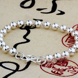925 Silver Buddha Beads Bracelet for Women and Men