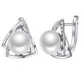 925 Sterling Silver Earrings Natural Freshwater Pearls Fine Jewelry for Women