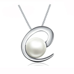 925 Silver Pearl Pendant Necklace Choker for Women Girls Mother Christmas