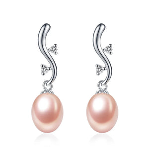 925 Silver Pearls Drop Earrings Spring Vines Catkins Fine Jewelry for Women