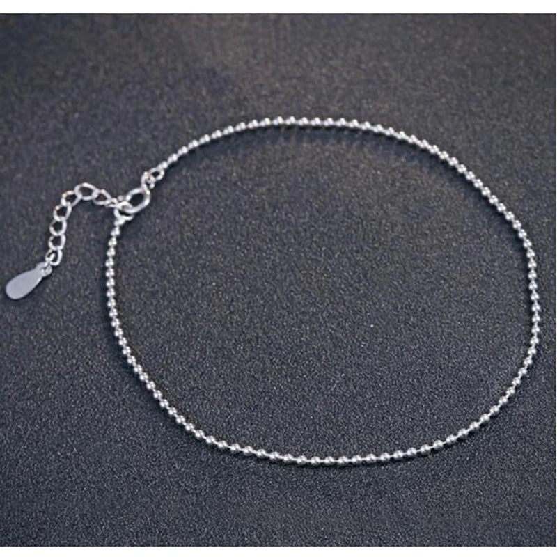 Pure Silver Anklets Bracelets for Women - 100% 925 Sterling Silver