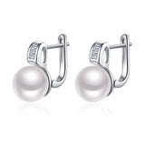 Freshwater Pearls Earring 925 Sterling Silver Euro English Lock Fine Jewelry