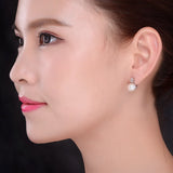 Freshwater Pearls Earring 925 Sterling Silver Euro English Lock Fine Jewelry
