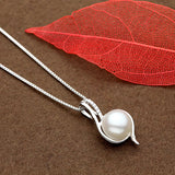 Freshwater Pearl Pendant Necklace S925 Sterling Silver Box Chains Choker