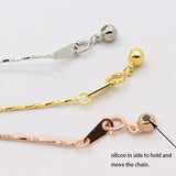 S925 Silver Adjustable Choker with Moving Beads