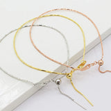 S925 Silver Adjustable Choker with Moving Beads