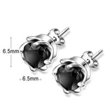 CZ Stones Stud Earrings for Women in 925 Sterling Silver Jewelry
