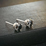 CZ Stones Stud Earrings for Women in 925 Sterling Silver Jewelry