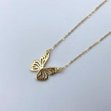 925 Sterling Silver Butterfly Pendant Necklace with CZ Stone for Women