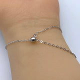 925 Silver Bracelet Anklet for Women Girl Mother Birthday