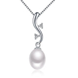Colorful Pearls Pendant Necklace 925 Sterling Silver Fine Jewelry