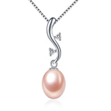 Colorful Pearls Pendant Necklace 925 Sterling Silver Fine Jewelry