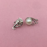 Freshwater Pearls Hoop Earrings 925 Silver Lock Earring