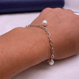 Natural Pearl Bracelet Pure Silver Jewelry Women Anklet Hot