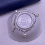 Natural Pearl Bracelet Pure Silver Jewelry Women Anklet Hot