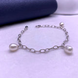 Natural Pearl Bracelet Pure Silver Jewelry Women Anklet Hot