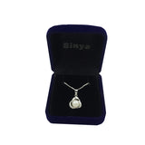 Sterling Silver Pearl Pendant Choker Necklace for Women