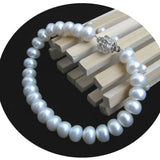 Multicolor Freshwater Pearl Strand Bracelet 9-10mm