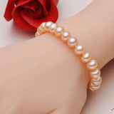 Multicolor Freshwater Pearl Strand Bracelet 9-10mm
