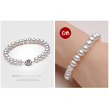 Freshwater Pearl Strand Bracelets for Women Lustrous 9-10mm Hot Fine Jewelry