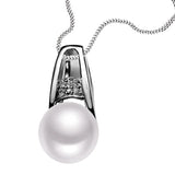 Sterling Silver Pendant with Pearls & Fine Silver Box Chain Promotion