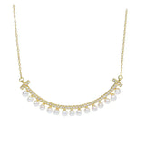 Sinzry 18K plated Smiling Pearl Choker Necklace