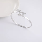 Sipuris Stainless Steel Name Bracelet Grunge Jewelry for Women