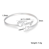 Sipuris Stainless Steel Name Bracelet Grunge Jewelry for Women