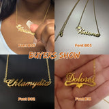 Sipuris Name Necklace Stainless Steel Choker Cuba Chains Jewelry