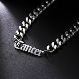 Sipuris 7MM Men's Cuban Chain Name Necklace Stainless Steel