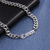 Sipuris 7MM Men's Cuban Chain Name Necklace Stainless Steel