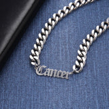 Sipuris 7MM Men's Cuban Chain Name Necklace Stainless Steel