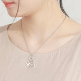 Sipuris Butterfly Double Name Necklace Stainless Steel Necklace