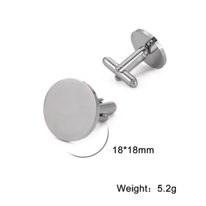 Sipuris Engraving Name Logo Cufflinks Stainless Steel Personalized Letter Heart