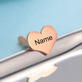 Sipuris Engraving Name Logo Cufflinks Stainless Steel Personalized Letter Heart