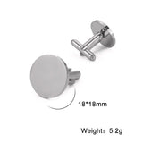 Sipuris Engraving Name Logo Cufflinks Stainless Steel Personalized Letter Heart