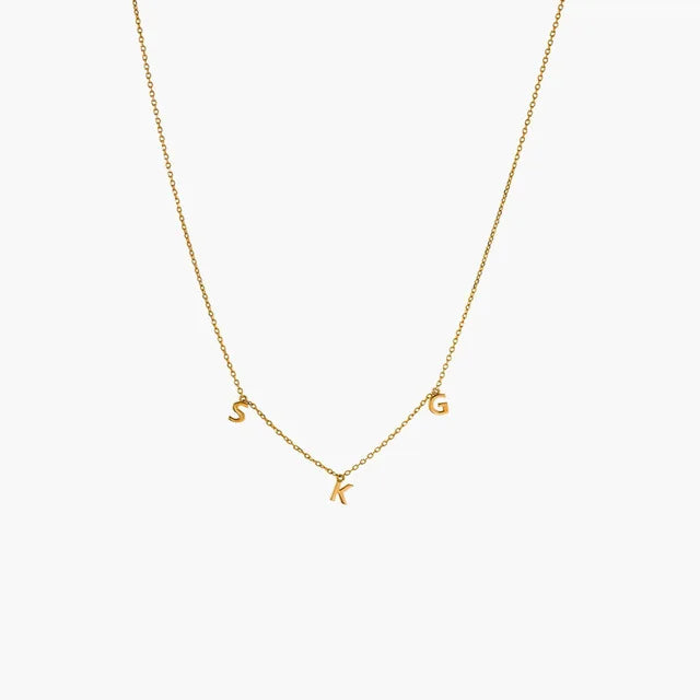 Sipuris Letter Necklace Steel Name Jewelry Women Gift