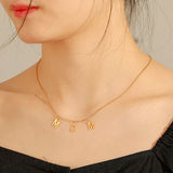 Sipuris Letter Necklace Steel Name Jewelry Women Gift