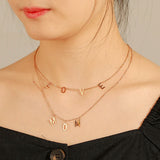 Sipuris Letter Necklace Steel Name Jewelry Women Gift