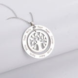 Sipuris Family Tree Necklace Personalized Name Jewelry Gift