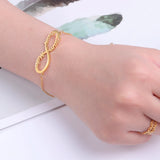 Sipuris Name Bracelet Infinity Stainless Steel Adjustable Bracelet For Women